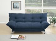 Adjustable sofa in navy polyfiber fabric main photo