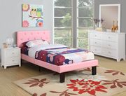 Simple pink kids bedroom w/ platform bed main photo
