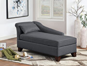 Slate black polyfiber chaise lounge