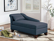 Dark blue polyfiber chaise lounge main photo