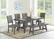 P2480-I Gray woods and veeners dining table