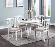 P2560 White wooden top 5-pc dining set