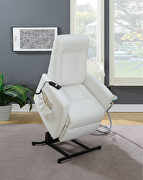 Lift chair in white bonded leather main photo