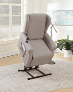 Lift chair in beige fortress fabric main photo