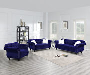 P6840 Indigo velvet sofa