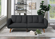 Black polyfiber adjustable sofa bed main photo