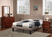 Brown polyfiber twin size bed main photo