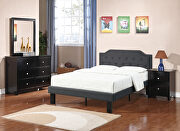 Charcoal polyfiber twin size bed main photo