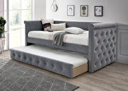 Gray velvet day bed w/trundle main photo