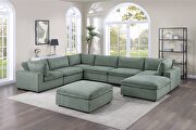 Sage green corduroy 8pcs modular sectional sofa main photo