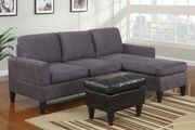 Small gray sectional with ottoman set main photo