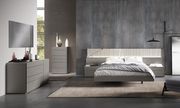Premium European qualiy platform bed in gray main photo