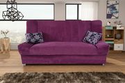 Natalia (Purple) Microfiber fabric affordable sofa bed