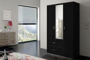 Orlando 47 (Black) Versatile closet/wardrobe in black finish