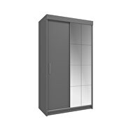 Peso 47 (Gray) Bedroom 47-inch gray wardrobe/closet w/ sliding doors
