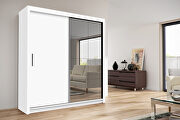 Peso 59 (White) Bedroom 59-inch wardrobe/closet w/ sliding doors