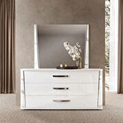 White / gray contemporary sleek style dresser main photo