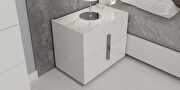 Contemporary European night stand in white