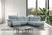 Gray sectional sofa w/ optional swivel chair main photo