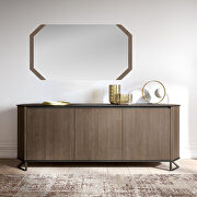 Gold marble matte finish buffet