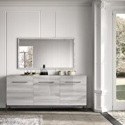 Contemporary glossy gray buffet