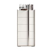 Contemporary white/gray/metallic Italian chest
