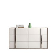Contemporary white/gray/metallic Italian dresser