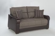 Bennet (Redeyef Brown) Drastic contemporary two-toned storage loveseat