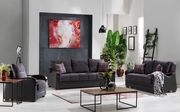 Bennet (Nar Antrasit) Dark gray contemporary two-toned storage sofa