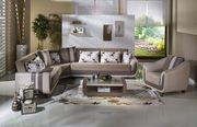 3PCS Modern sectional w/ bed/storage in light coffee / tan main photo