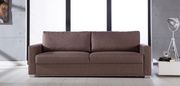 3-seater brown fabric sofa bed w/ storage main photo