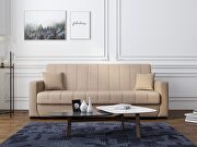 Versatile sofa / sofa bed in brown fabric main photo