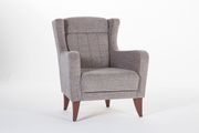 Basic gray accent chair in modern style main photo