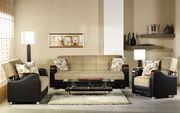 Fulya brown micro suede storage sofa w/ bed ability