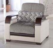Natural  (Valencia Gray) Modern sleeper/storage chair