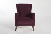 Purple channel tufted back fabric accent chair main photo