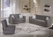 Image gray storage sofa / sofa bed in casual style
