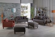 Contemporary sofa / sofa bed in gray / brown fabric main photo