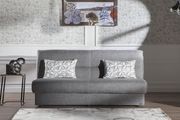 Diego gray fabric sofa bed w/ storage main photo