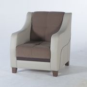 Ultra (Brown) Fabric brown/cream chair