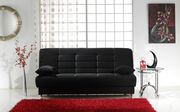Modern affordable black fabric sleeper sofa bed