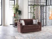 Yennifer brown casual style sofa bed loveseat