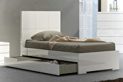 Anna bed twin trundle, high gloss white main photo