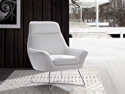 Daiana chair white top grain Italian leather main photo