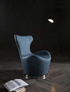 Easton swivel leisure chair, blue water proof fabric
