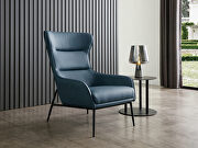 Wyatt leisure chair, blue faux leather main photo