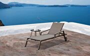 Bondi outdoor chaise lounge in aluminium taupe color