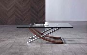 Robin coffee table clear tempered glass top main photo