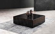 Cube (Black) Cube square black high gloss marble coffee table