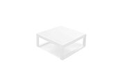 T681 Caden indoor/outdoor coffee table, white aluminum slats top